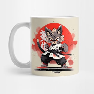 karate cat Mug